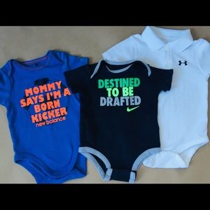 Infant Sport onesies bundle 0-9 months
